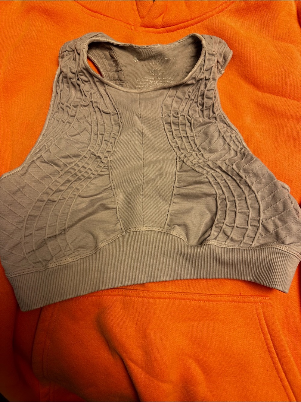 Free People Textured Athletic Tank in Brown